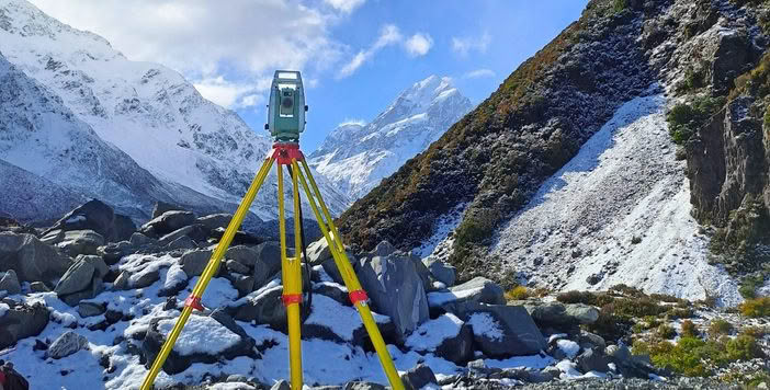 Total Station on Hooka Bridge with leica Total Station